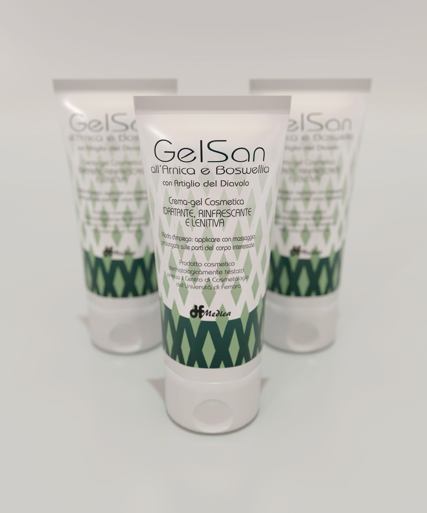 Gelsan crema gel cosmetica lenitiva, idratante e rinfrescante da 30 ml confezione da 3 tubetti