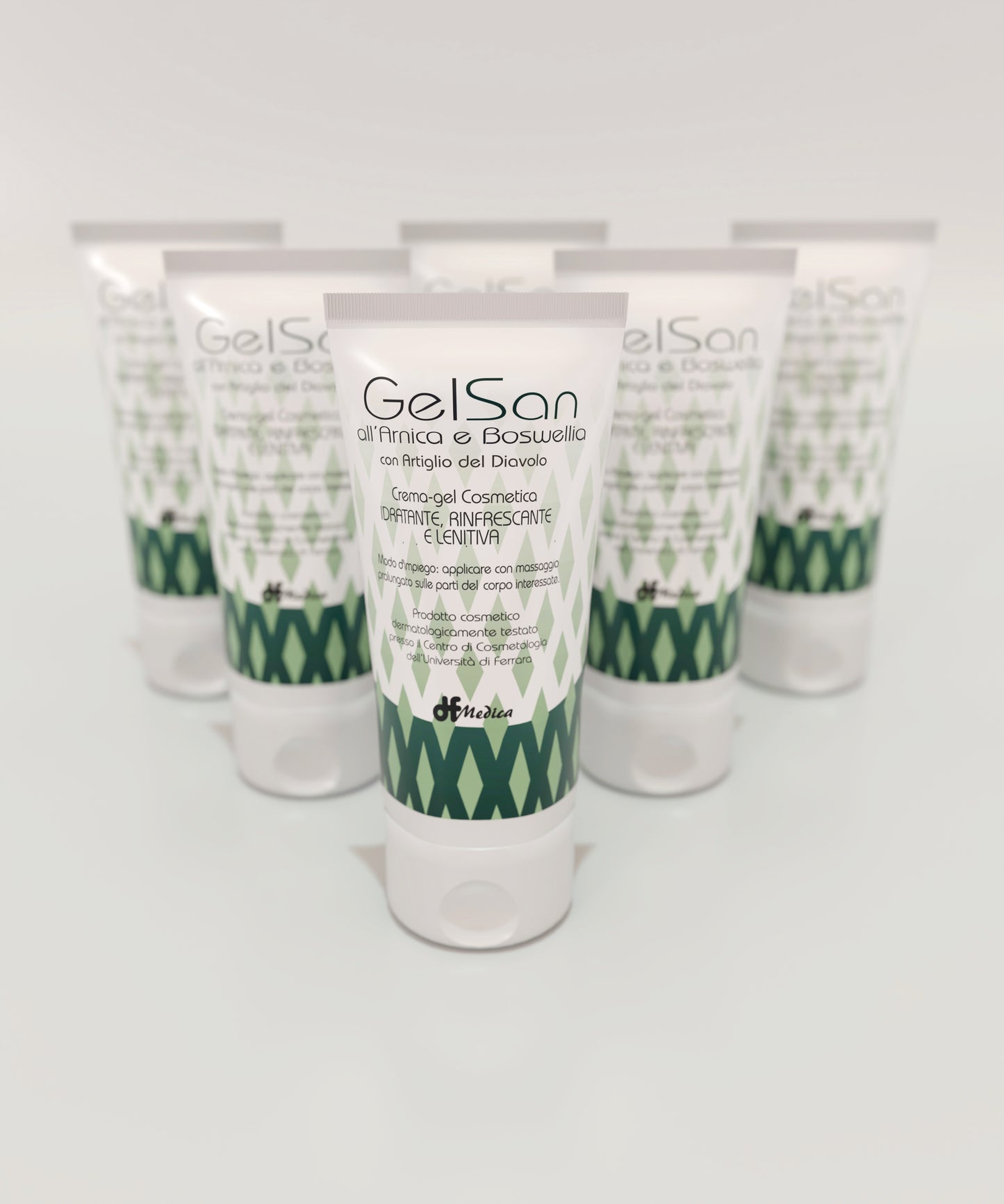 Gelsan crema gel cosmetica lenitiva, idratante e rinfrescante da 30 ml confezione da 6 tubetti