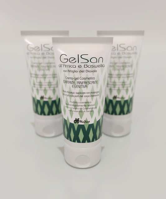 Gelsan crema gel cosmetica lenitiva, idratante e rinfrescante da 30 ml confezione da 3 tubetti