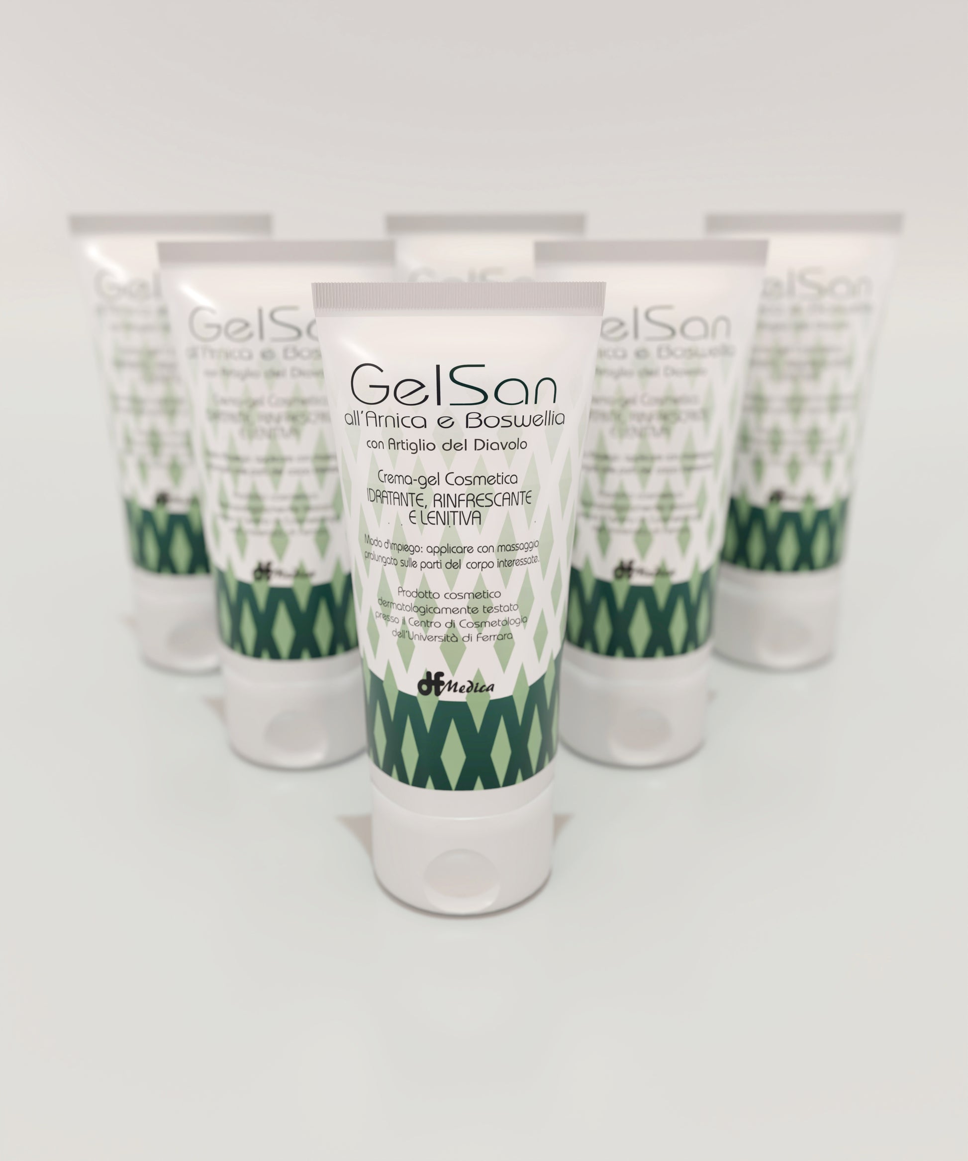 Gelsan crema gel cosmetica lenitiva, idratante e rinfrescante da 30 ml confezione da 6 tubetti